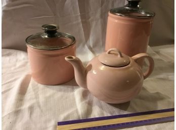 Pink Teapot And LTD Commodities Canisters