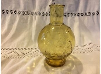 Vintage Rare Amber Wheaton Glass Fire Extinguisher Bottle With Eagle & Stars Exc