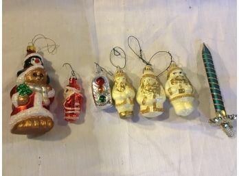 Lot Of Vintage Glass Christmas Ornaments