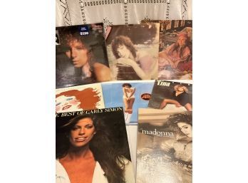 Vinyl Album Record Lot Carly Simon Madonna Tina Turner Bette Midler Barbara Streisand  See Photos