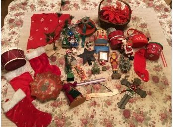 Huge Lot Of Assorted Christmas Decorations