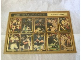 1991 New York Giants National Series Team Set By Action Packed