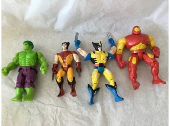 Lot Of 4 Action Figures  1990-1995 Superheroes