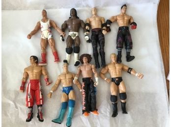 Lot Of 8 WWE Wrestling Action Figures