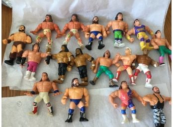 Lot Of 17 Titan Sports Wrestling Figures 1990-1991