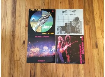 Lot Of 4 Live Rare Vinyl Albums Records Zappa, Led Zeppelin, Pink Floyd