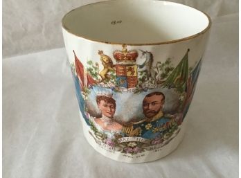 Antique Mug 1911 Royal Mug-King George V And Queen Mary Coronation