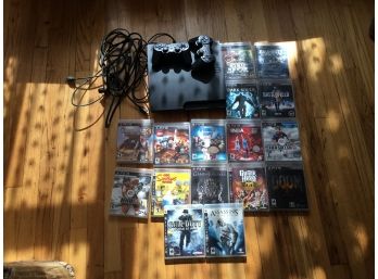 PS3 With 2 Controllers And 16 Games