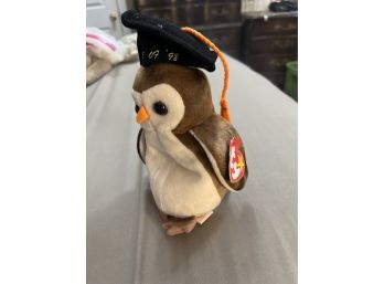 Collectible 1998 Ty Beanie Baby Wise Graduate Owl Class Of 98