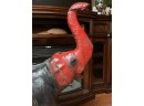 Vintage Large Leather Elephant 40 In Tall Please See Photos For Condition