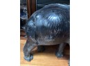 Vintage Large Leather Elephant 40 In Tall Please See Photos For Condition