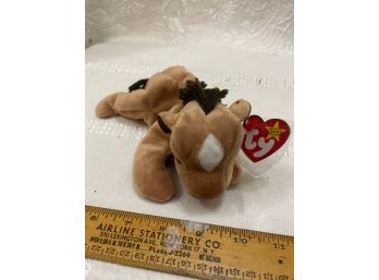 Ty Beanie Baby Derby The Horse Star Course Mane With Tag Protector