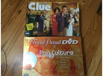 2 Board Games Clue & Trivia Pursuit DVD Pop Culture 2