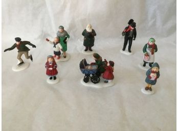 Department 56 Lot Of 8 Accessory People For Christmas Village