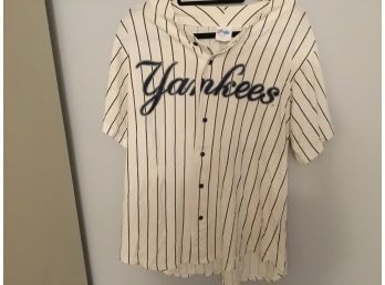 MLB Majestic New York Yankees Jersey Style Shirt Size Large