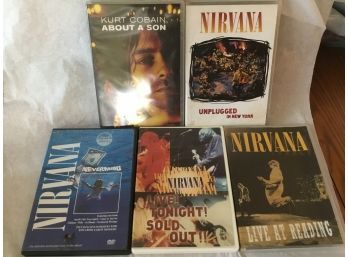 Nirvana DVD Lot 5 DVDs Kurt Cobain