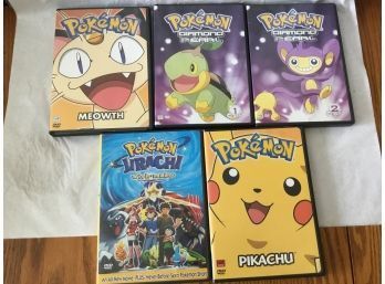 Lot Of 5 Pokemon Movies Dvd Lot