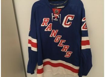 CCM Reebok New York Rangers NHL Hockey Captain Jersey Chris Drury 23 Size 52