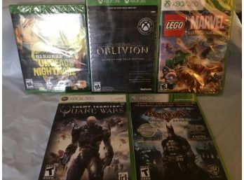 Lot Of 5 Xbox One / 360 Games 3 Are Sealed
