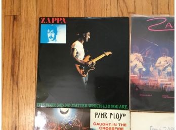 Lot Of 4 Rare Vintage Live Vinyl Record Albums Frank Zappa & Pink Floyd