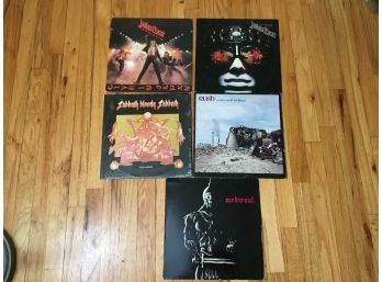 Lot Of 5 Rock Heavy Metal Vintage Vinyl Record Albums