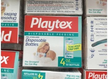 150 Boxes Of 50 Playtex Disposable Feeding Bottles 4 Oz