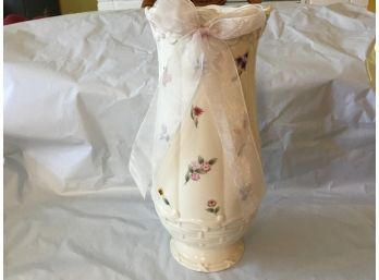 Lenox Bulb Vase Posey Basket 9.25' X 4 Lovely Lattice Design - RARE