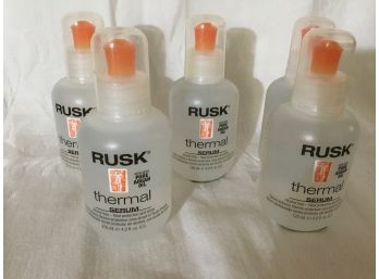 5 X Rusk Thermal Serum Alcohol Free Heat Protection And Shine New