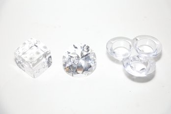3 Glass Display Pieces