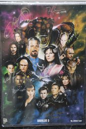 Star Trek Babylon 5 Signed Plaque
