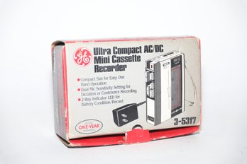 Ultra Compact AC/DC Mini Cassette Recorder
