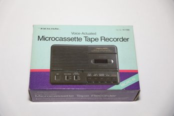 Voice-Actuated Microcassette Tape Recorder