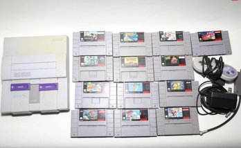 Super Nintendo With Games And Controllers