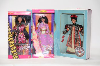 Chinese, Chinese Empress, And Japanese Barbie