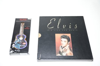 Elvis CD/book Set And Elvis Guitar
