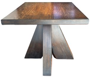 MISSION STYLE TABLE- Solid Oak Table With Unique Base