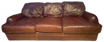 HENDERDON LEATHER CO- Three Cushion Sofa