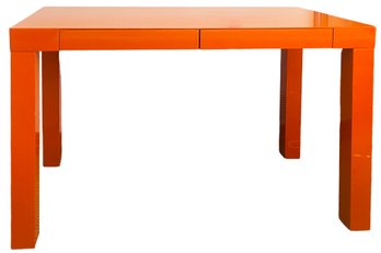 WEST ELM- 2 Drawer Desk With 2 Drawers, Orange