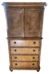 DREXEL HERITAGE-Tall Chest With Doors & Drawers