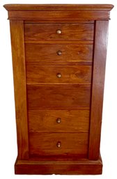 LINGERIE CHEST- 6 Drawer Chest In Cherry Wood