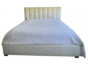 Off White Upholstered King Bed