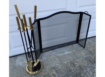FIREPLACE TOOLS & SCREEN