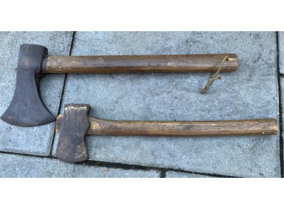 2 ANTIQUE AXES UNMARKED