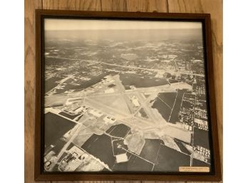MACARTHUR AIRPORT AERIAL PHOTOGRAPH SIGNED BY “AL WISE” MANAGER 20 1/2” X 20”