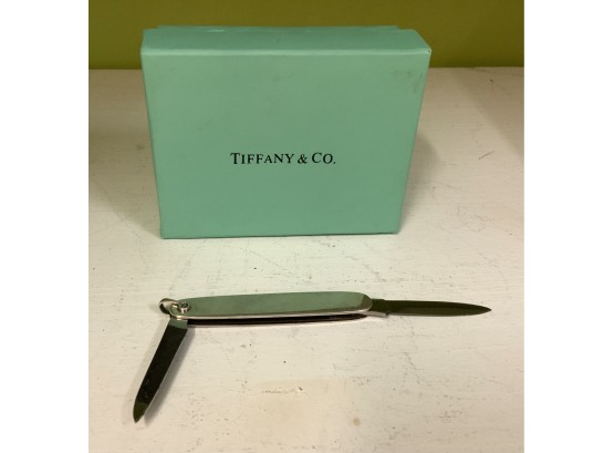 TIFFANY & CO STERLING SILVER FOLDING POCKET KNIFE FILE 2 1/2 IN- WE CAN SHIP!