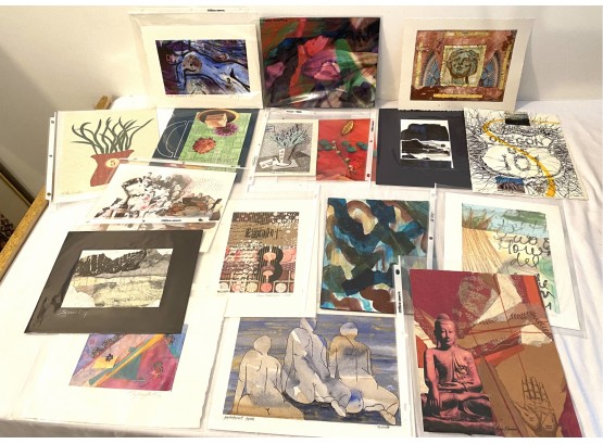8th ANNUAL COLLAGE EXCHANGE -ORIGINAL ART -LARGE LOT- SOME LI ARTISTS- WE CAN SHIP!!
