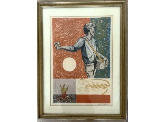 ANTON REFREGIER (American 1905-1979) 'UNTITLED LITHOGRAPH 168/275  WE CAN SHIP!