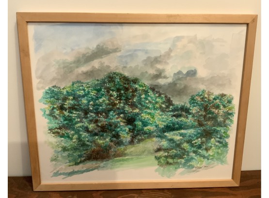 SALVATORE GRIPPI (1921- 2017) WATERCOLOR ON PAPER 1989 LANDSCAPE- WE CAN SHIP!