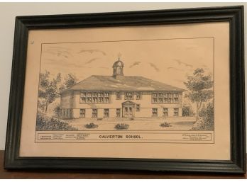 CALVERTON SCHOOL RIVERHEAD LI NY  1923 PRINT  Local History WE CAN SHIP!  Image 11 X 16, Frame 13 X 18