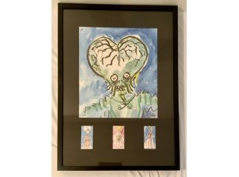 TIM BURTON SIGNED LIMITED EDITION  LITHOGRAPH MARS ATTACK With COA- WE CAN SHIP!!